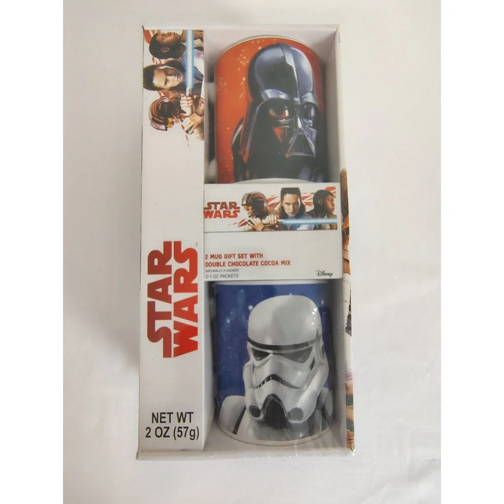 Lot of 2 Disney Star Wars Coffee Mug Set Darth Vader Stormstrooper - NEW NIB